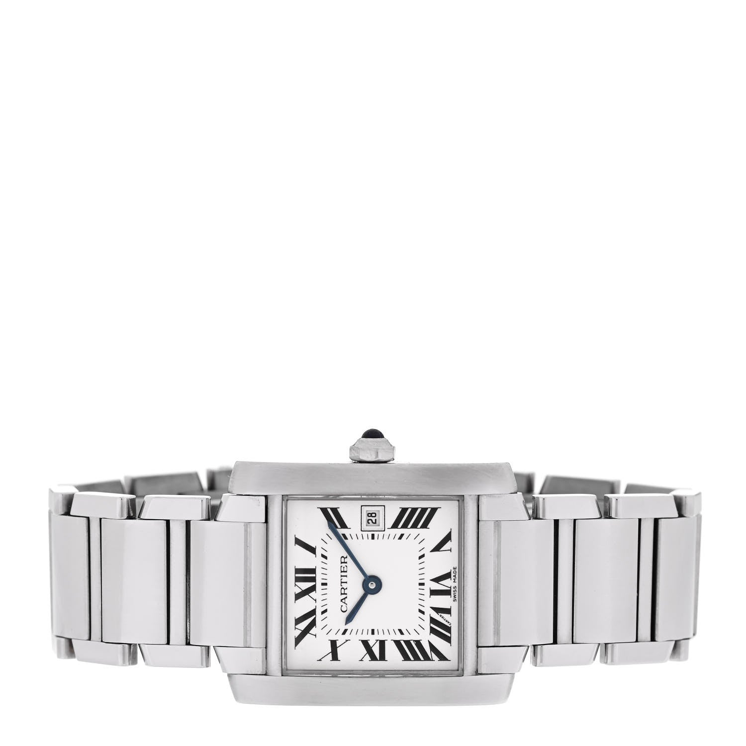 Stainless Steel 25mm Tank Francaise Quartz Watch