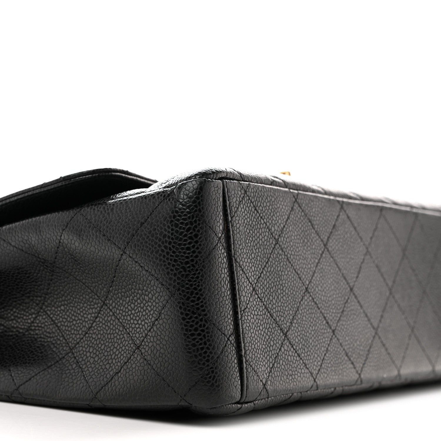 Caviar Quilted Maxi Double Flap Black