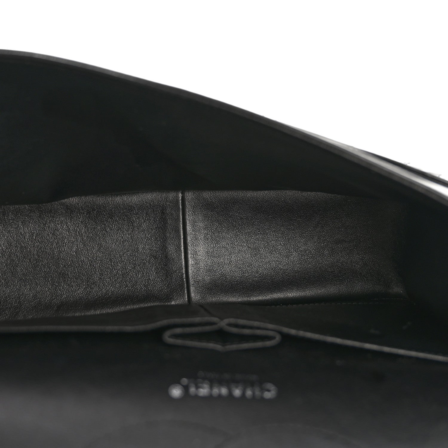 Patent Quilted Jumbo Double Flap Black