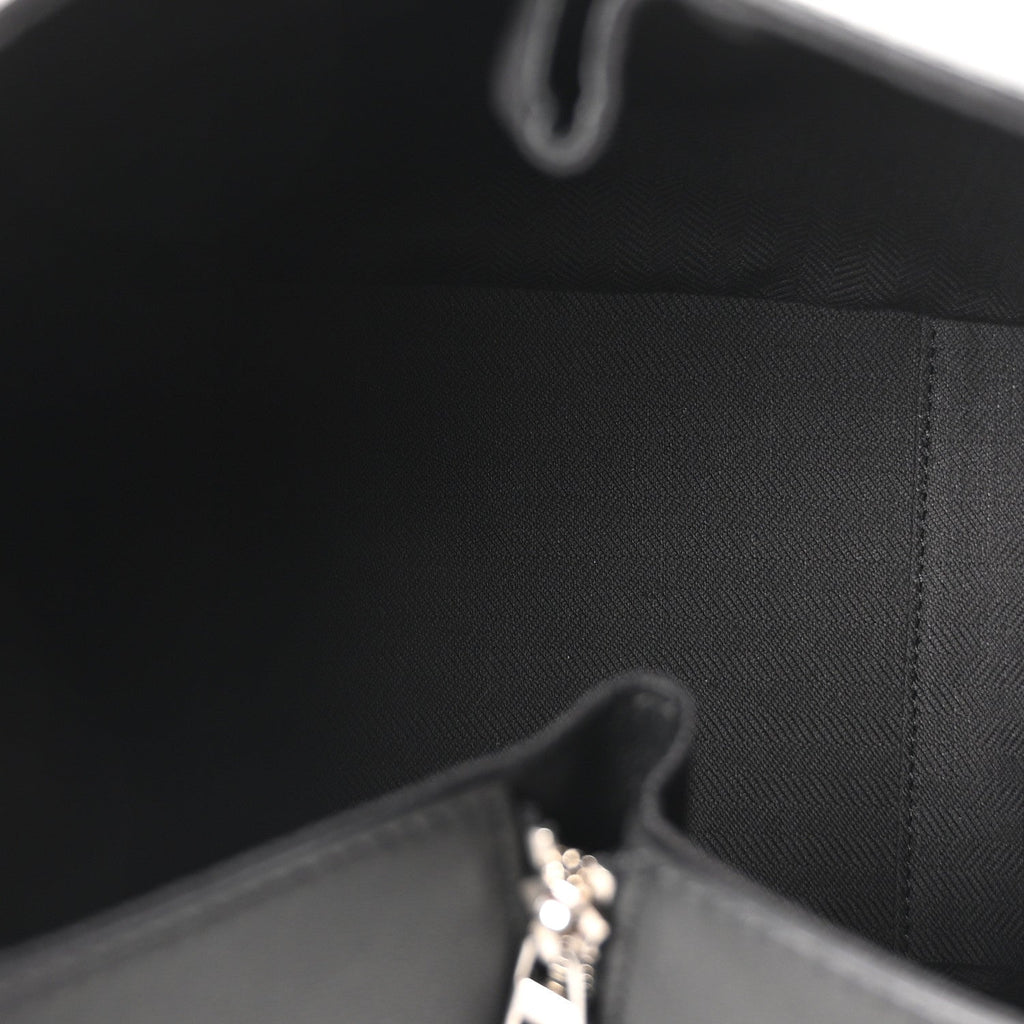 Soft Grained Calfskin Compact Hammock Shoulder Bag Black