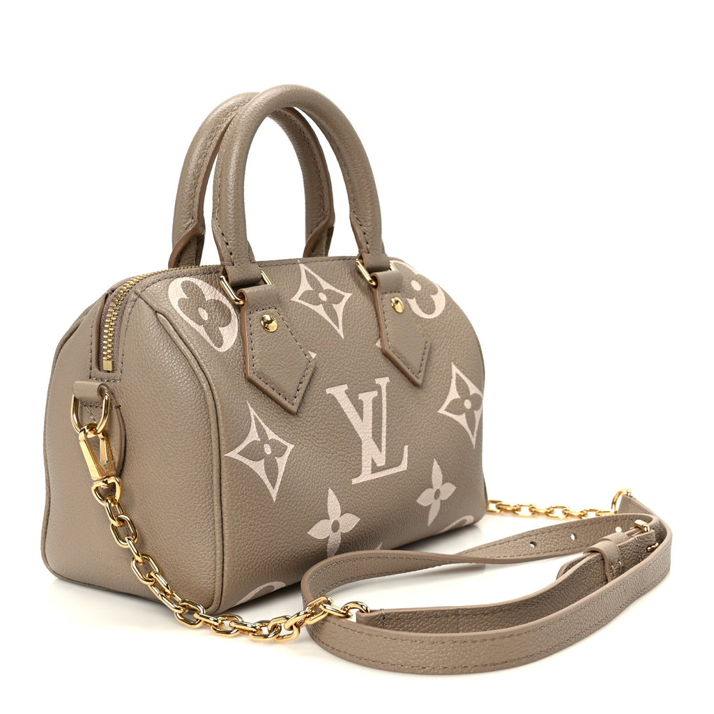 Empreinte Monogram Giant Speedy Bandouliere 20 Creme Beige