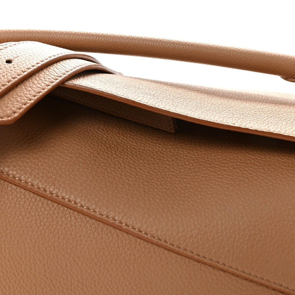 Grained Calfskin Medium Puzzle Edge Bag Toffee