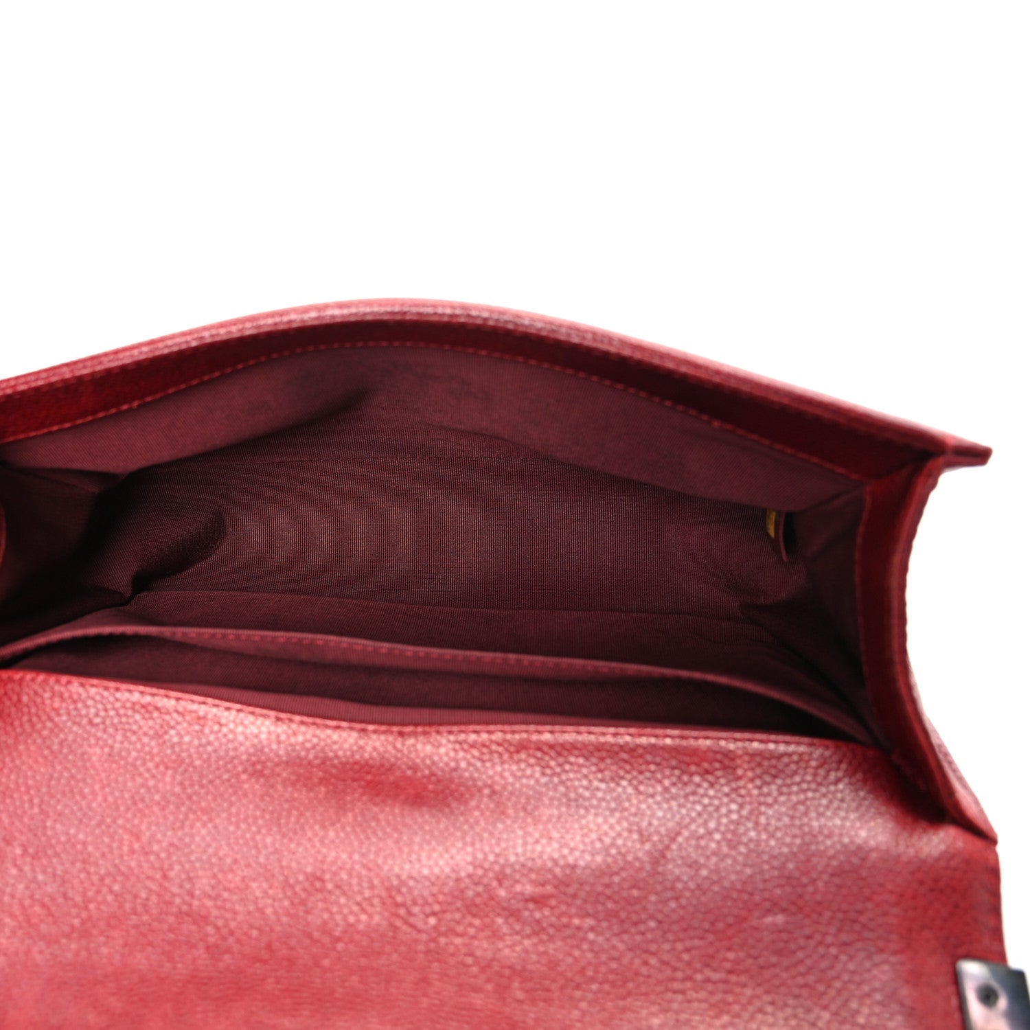 Caviar Quilted Medium Boy Flap Dark Red