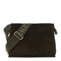 Suede Flamenco Satchel Bottle Green