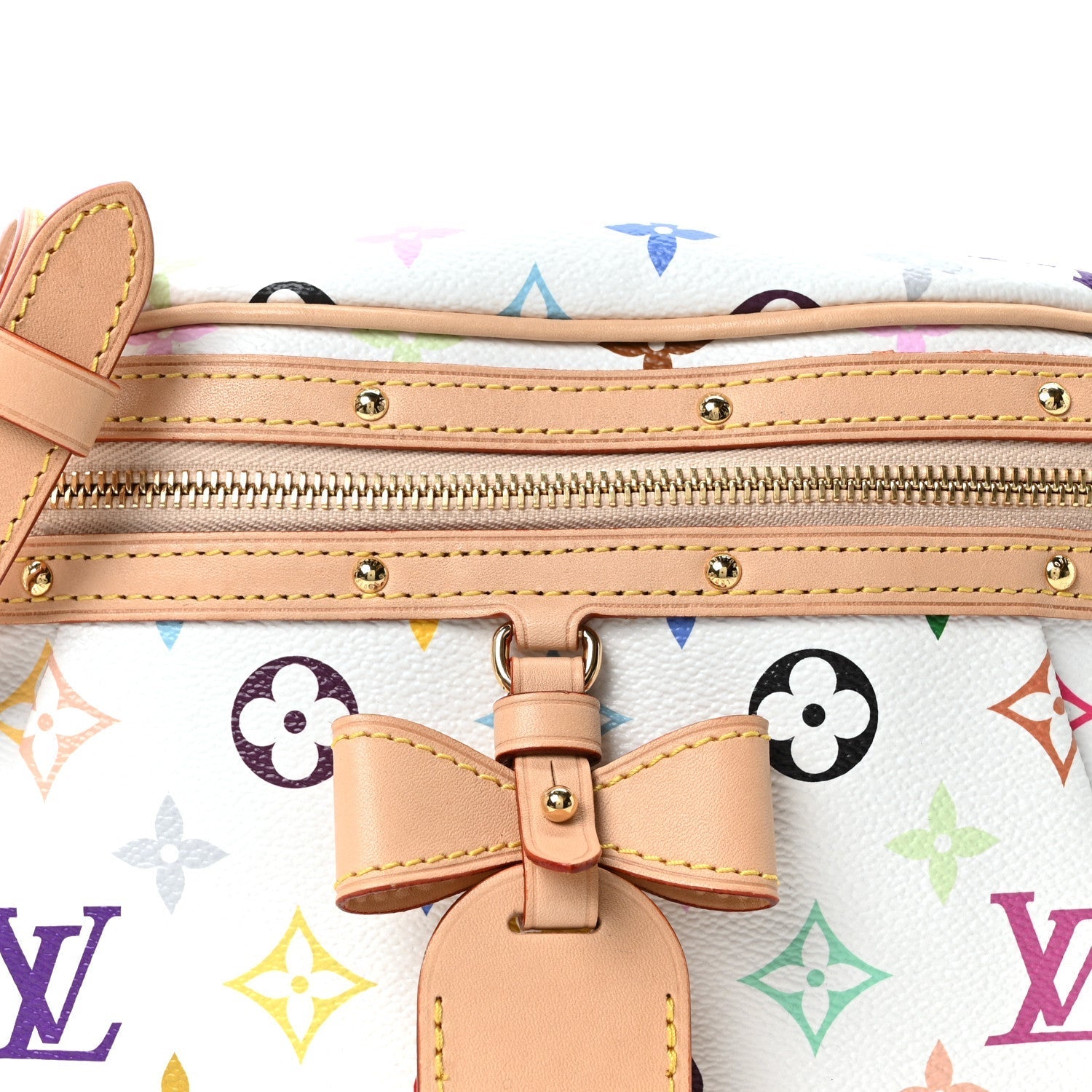 LV X TM Monogram Multicolor High Rise Bumbag White