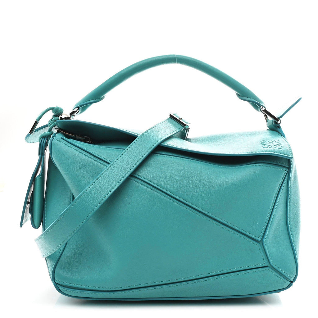 Nappa Lambskin Small Featherlight Puzzle Bag Aquamarine