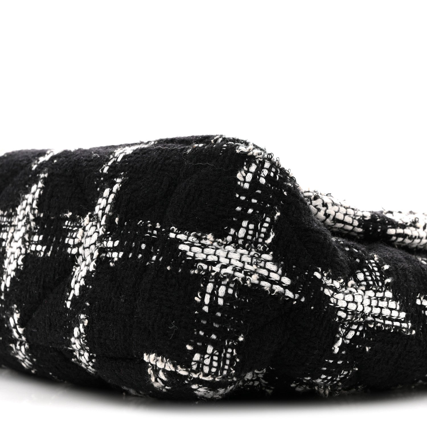 Tweed Quilted Maxi Chanel 19 Flap Black White