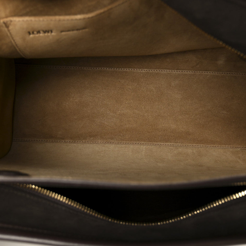 Suede Calfskin Large Amazona 180 Dark Chestnut
