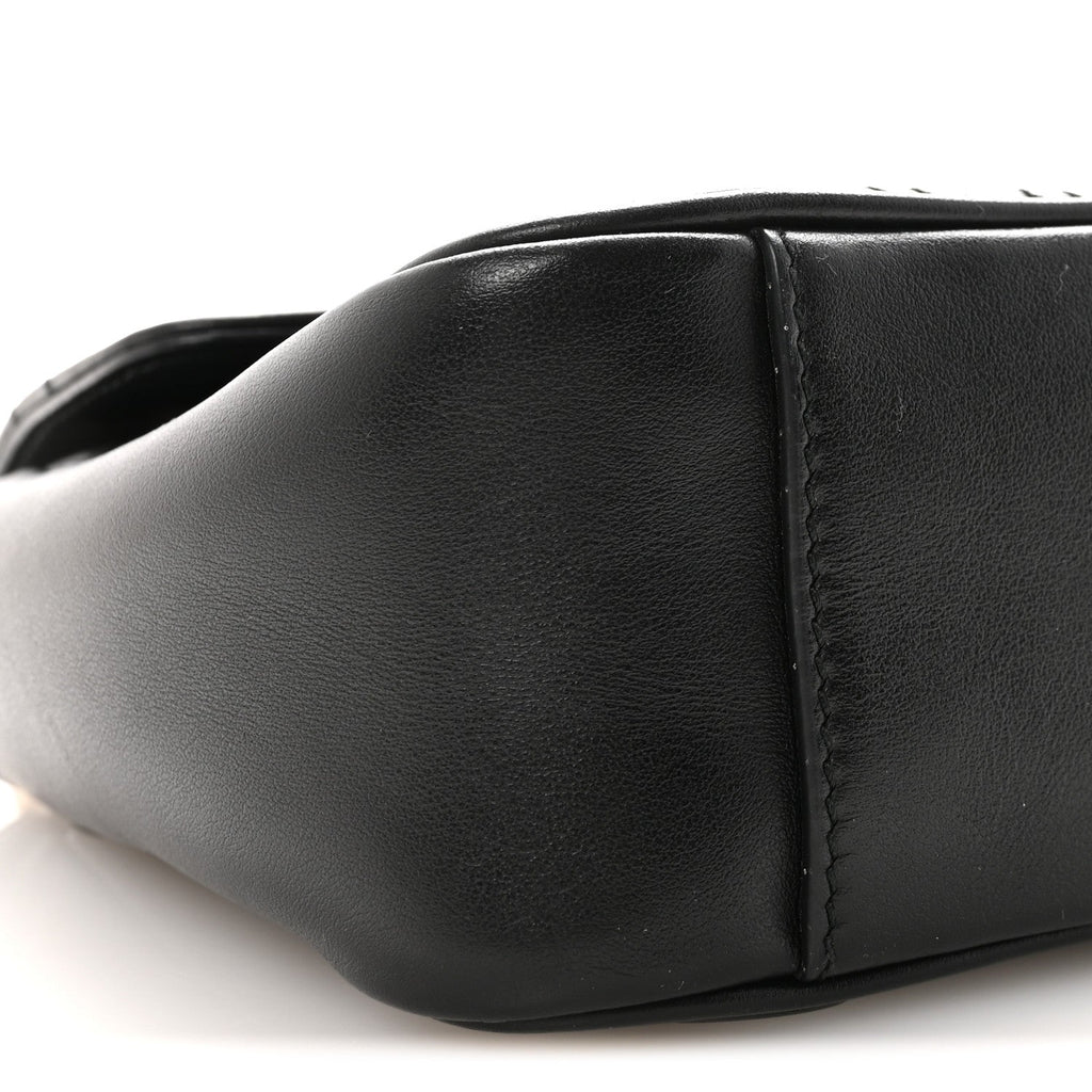 Calfskin Matelasse Small GG Marmont Shoulder Bag Black