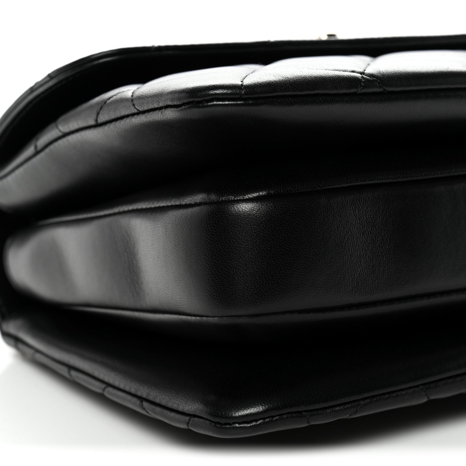 Lambskin Quilted Small Trendy CC Dual Handle Flap Bag Black