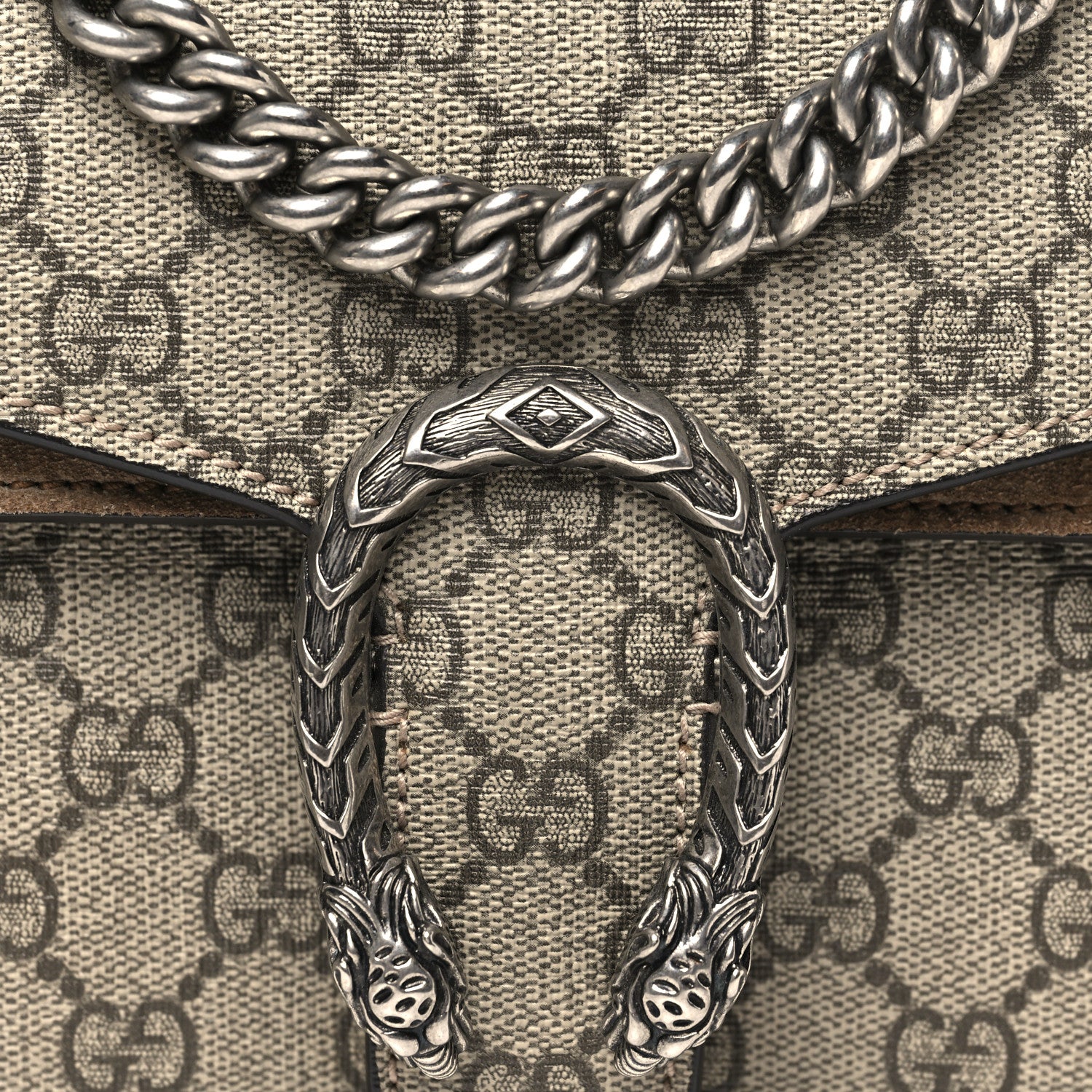 GG Supreme Monogram Mini Dionysus Shoulder Bag Taupe