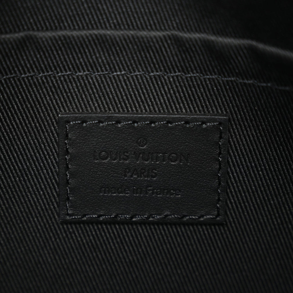 Grained Calfskin Aerogram City Keepall Black