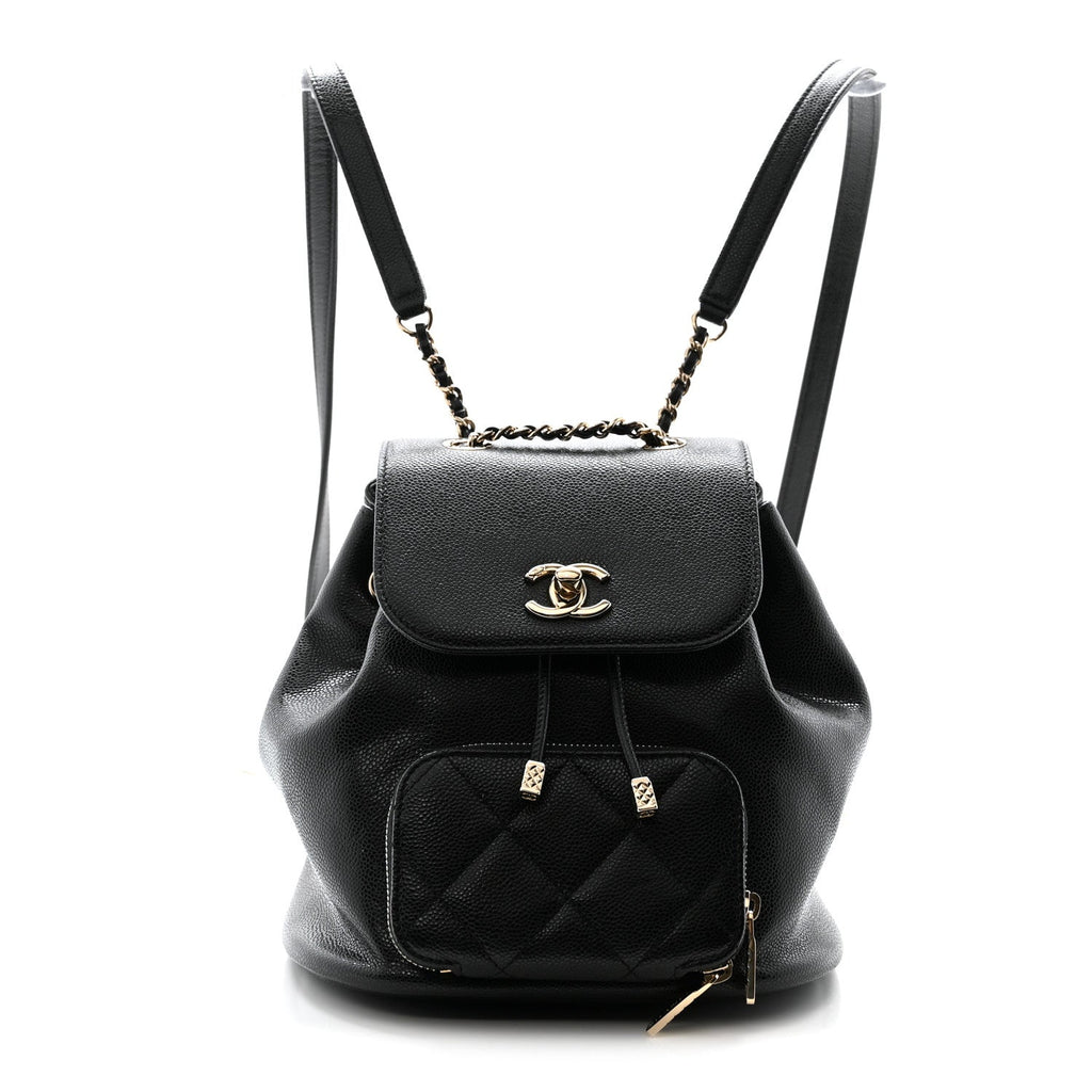 Caviar Quilted Mini Business Affinity Backpack Black