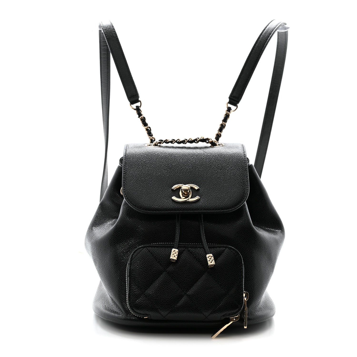 Caviar Quilted Mini Business Affinity Backpack Black