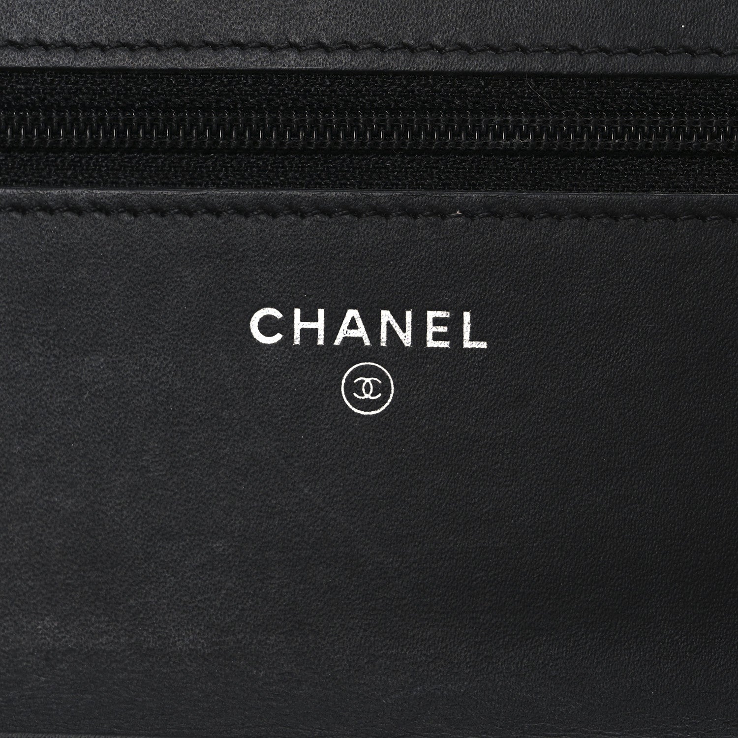 Patent Calfskin Quilted Boy Wallet On Chain WOC Black