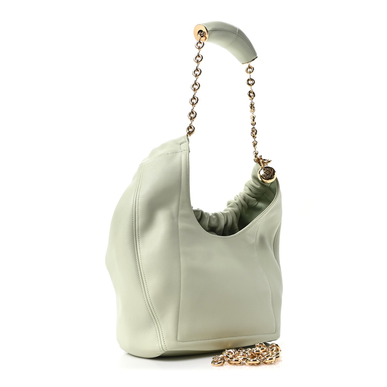 Mellow Nappa Lambskin Small Squeeze Bag Spring Jade