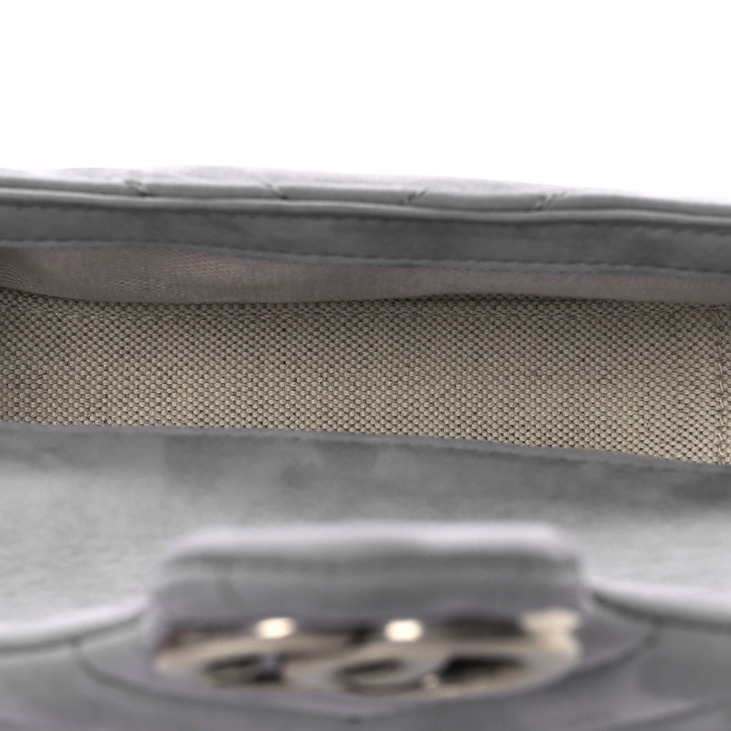Nubuck Matelasse Mini GG Marmont Shoulder Bag Grey
