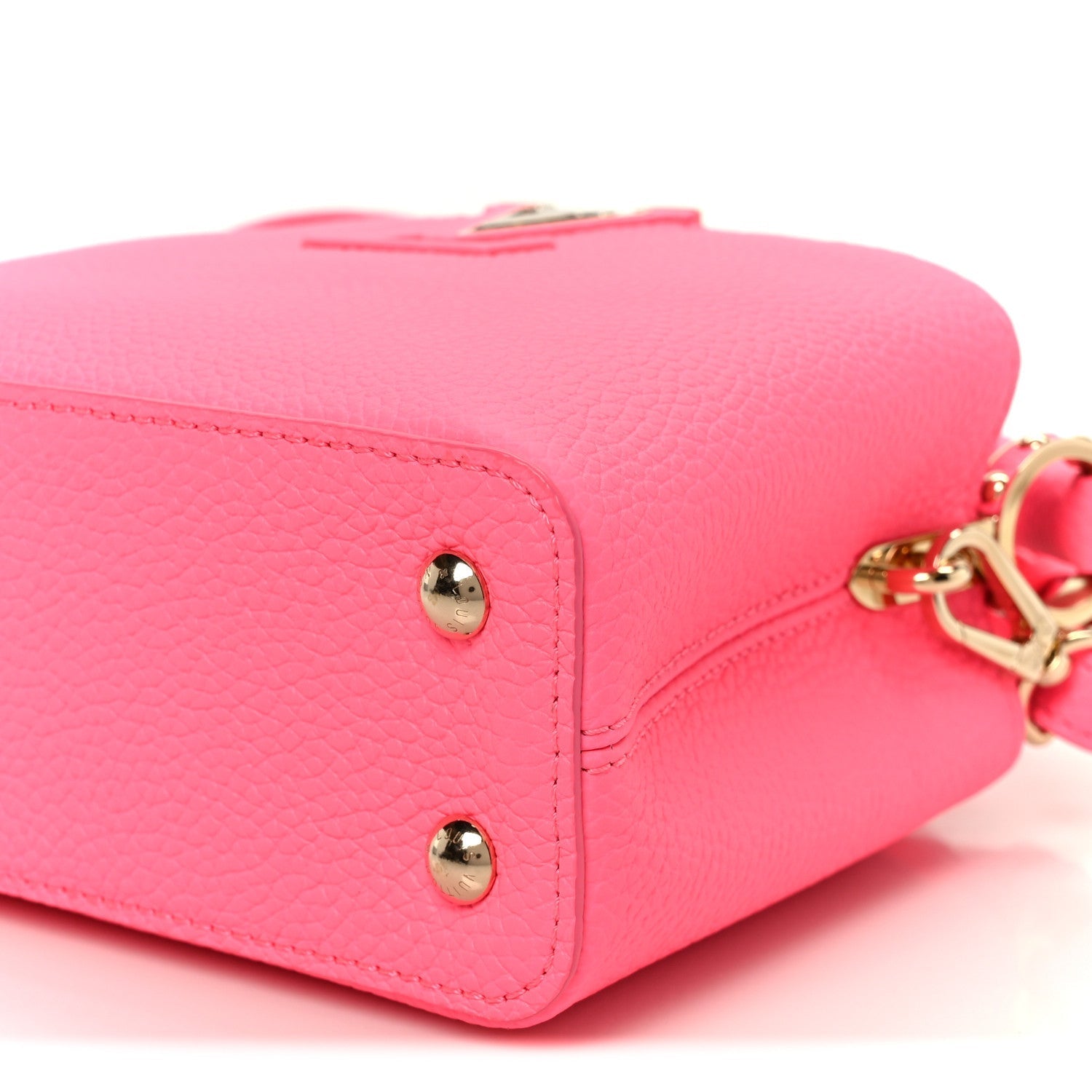 Taurillon Monogram Tuffetage Capucines Mini Fluo Pink