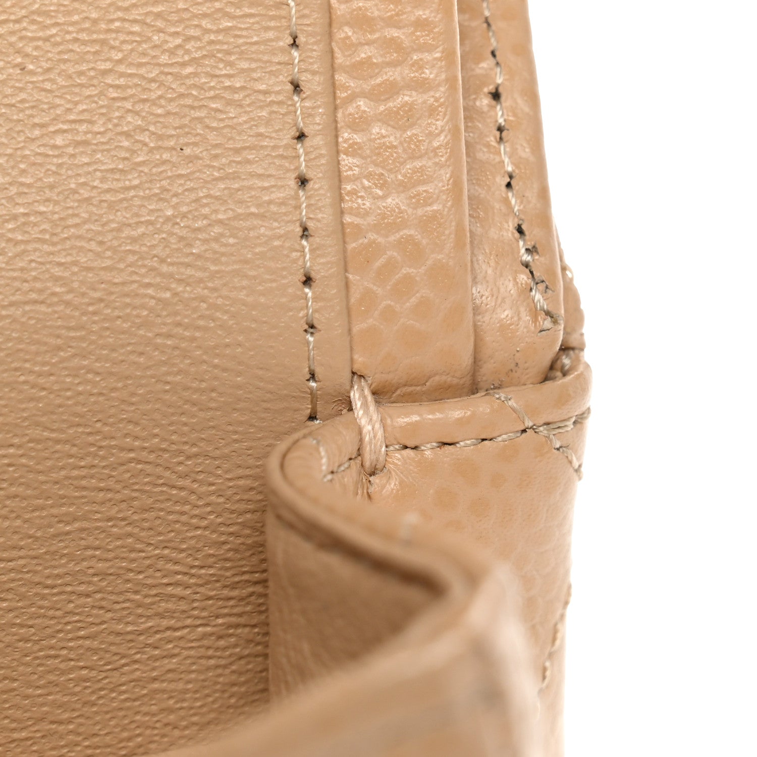Caviar Quilted Small Double Flap Beige