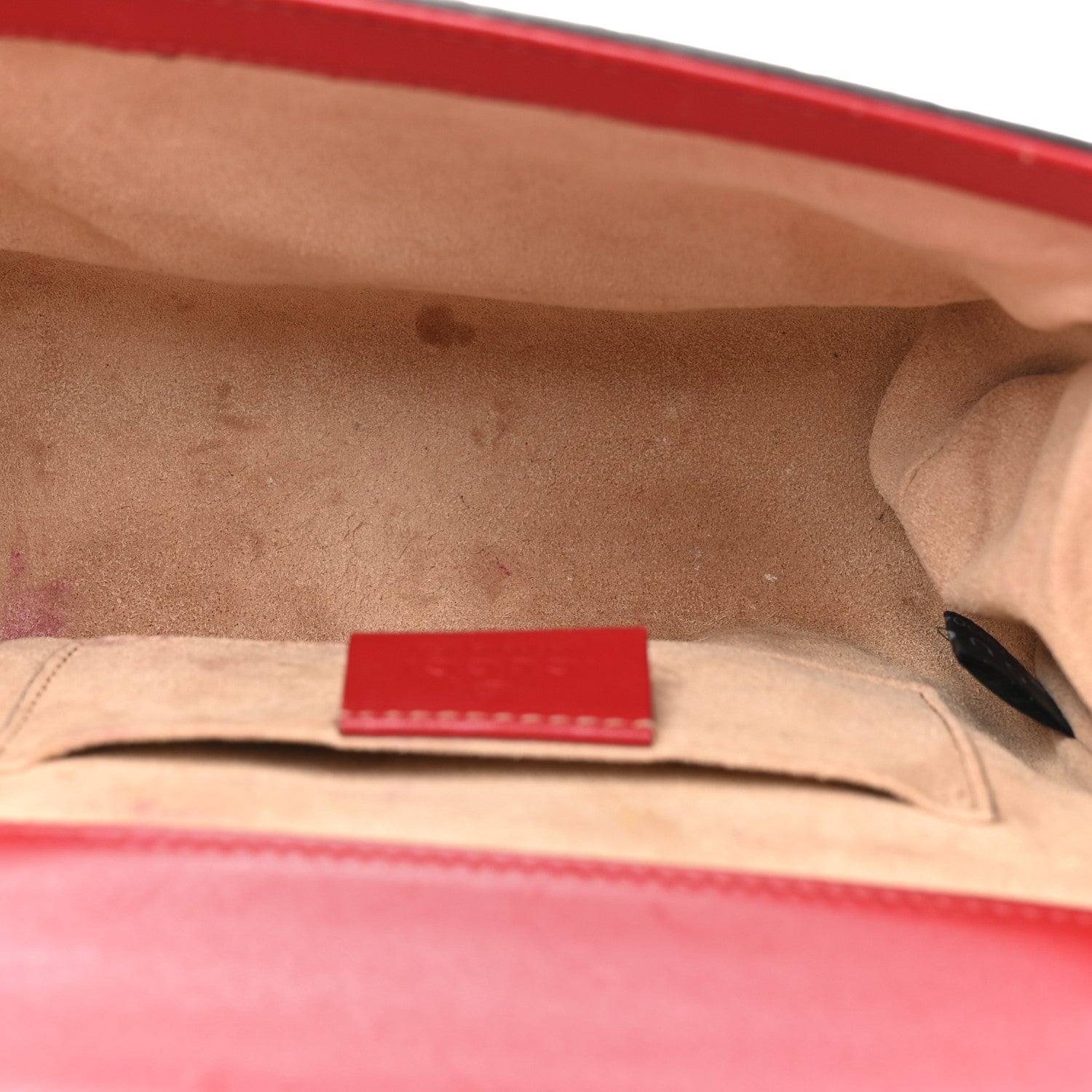 Guccissima Small Padlock Shoulder Bag Hibiscus Red