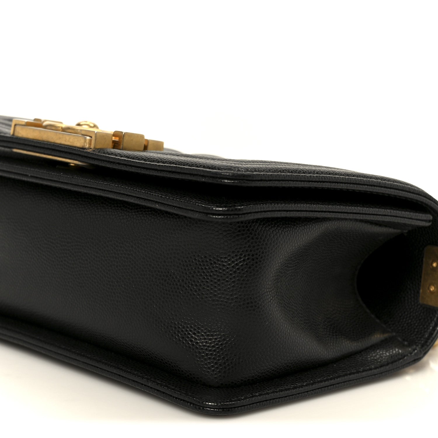 Caviar Quilted Small Boy Flap Black