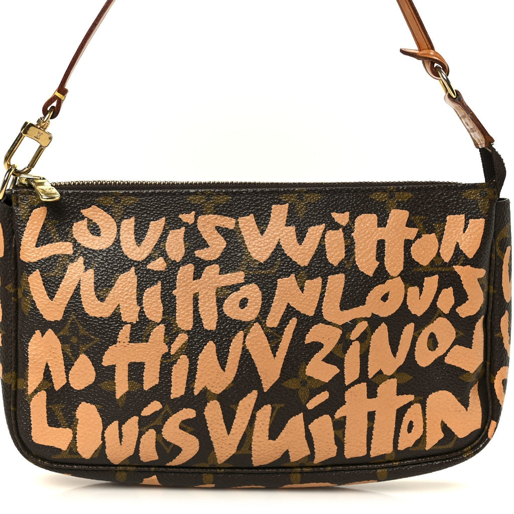 Monogram Graffiti Pochette Accessories Peach