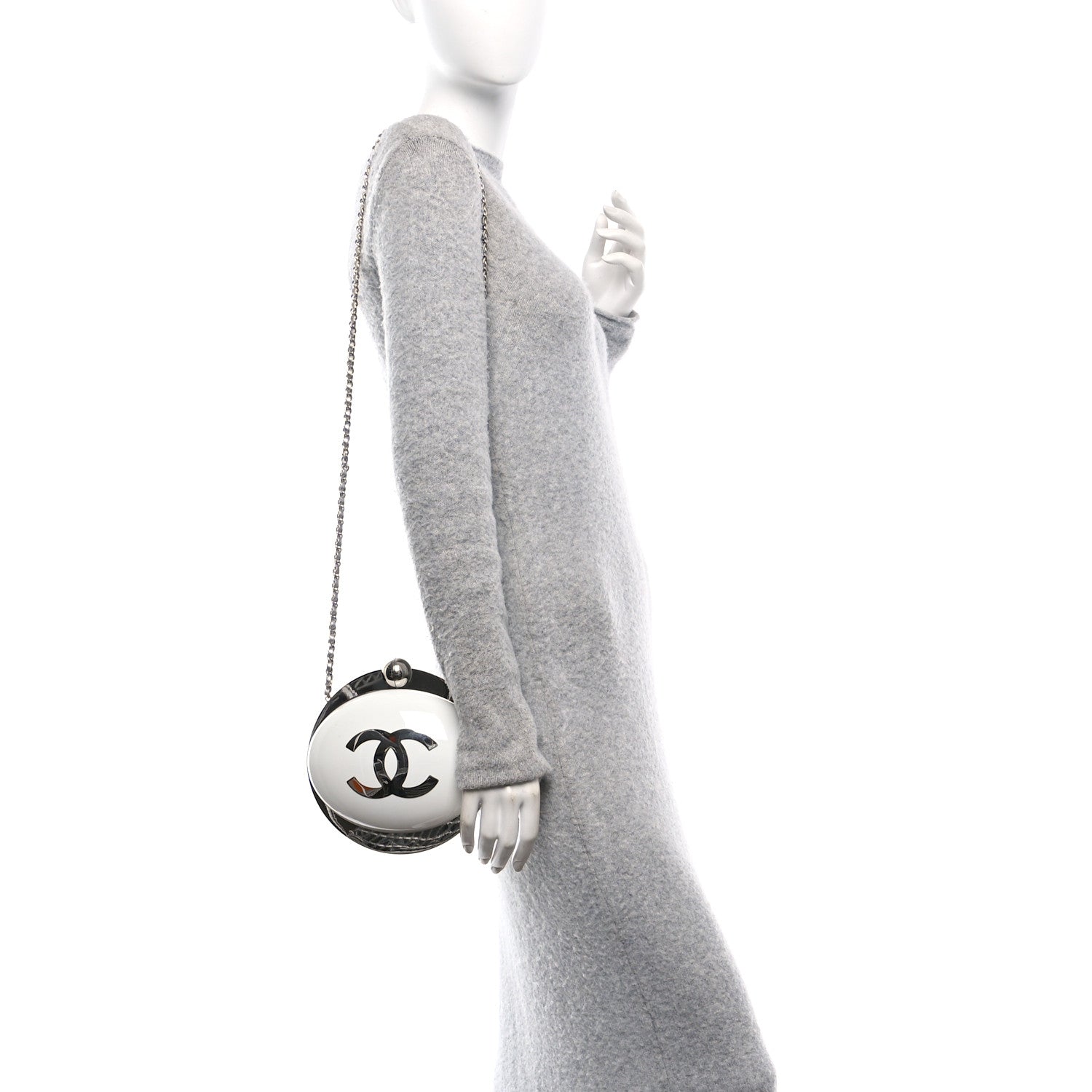 Resin CC Evening On The Moon Minaudiere White