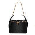 Washed Denim Quilted Small Chanel 25 Handbag Black