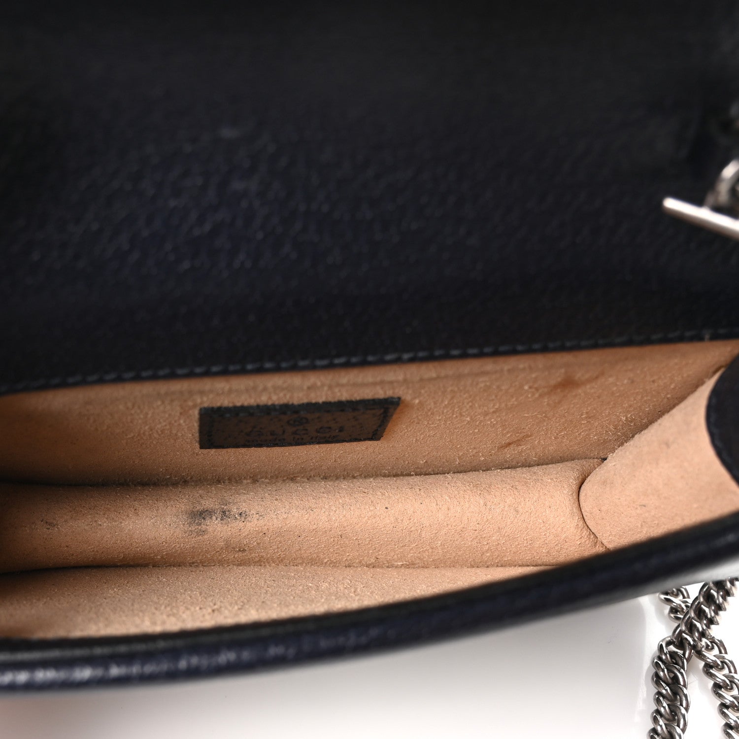 GG Supreme Monogram Textured Dollar Calfskin Super Mini Dionysus Shoulder Bag Beige Blue
