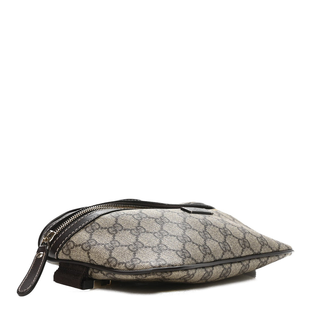 GG Supreme Monogram Belt Bag Dark Brown