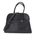 Polished Saddle Calfskin Soft Margaux 12 Black