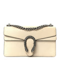 Dollar Calfskin Crystal Small Dionysus Shoulder Bag Mystic White