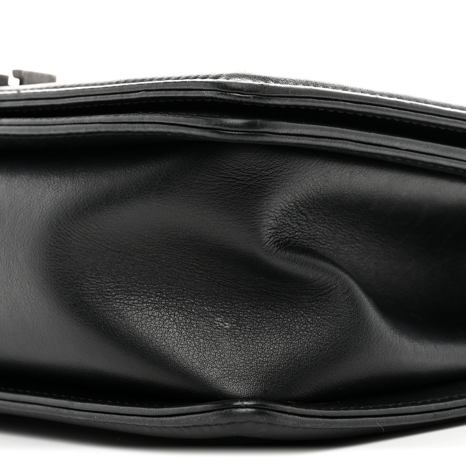 Calfskin Quilted Medium Boy Flap Black