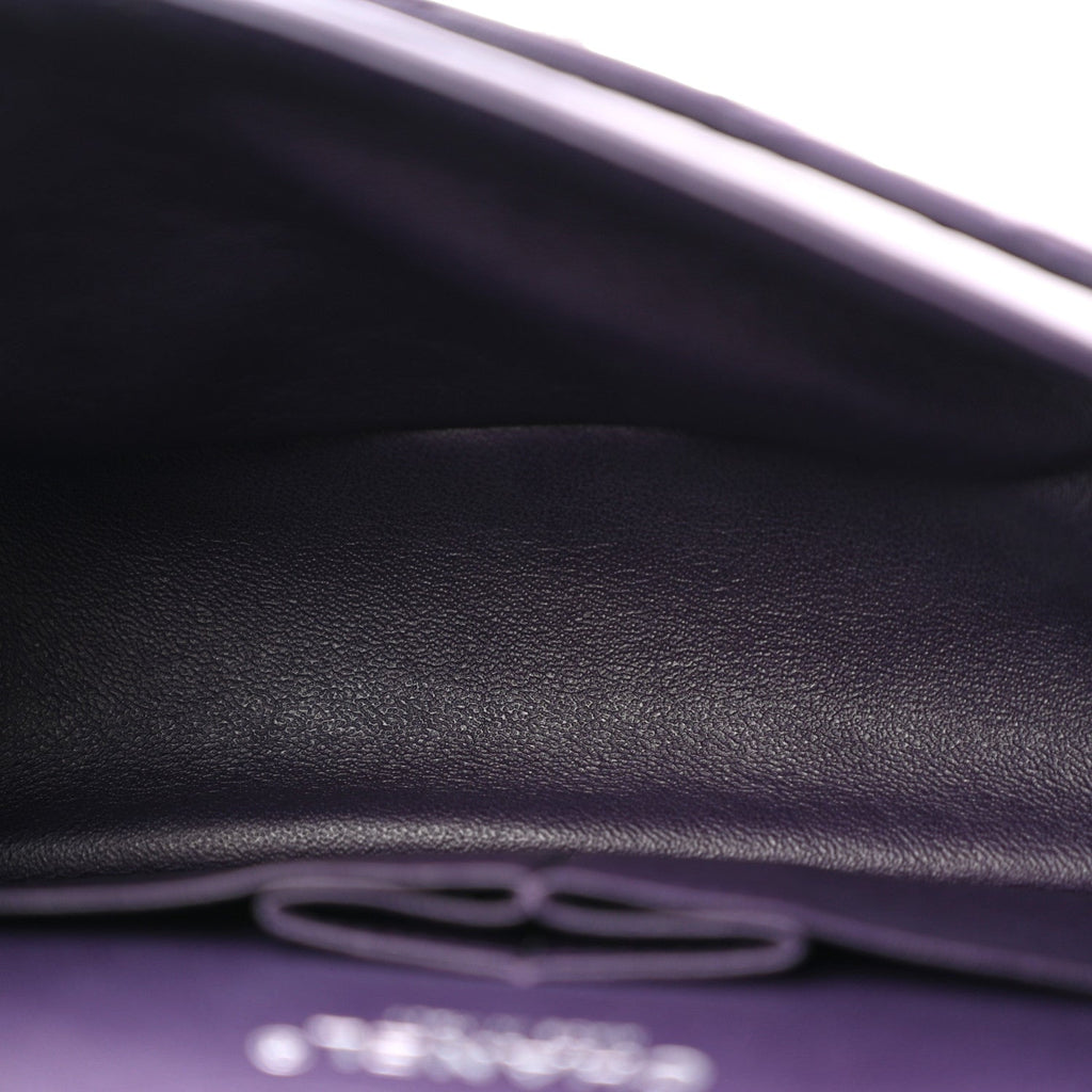 Aged Calfskin Quilted 2.55 Reissue Mini Flap Dark Purple
