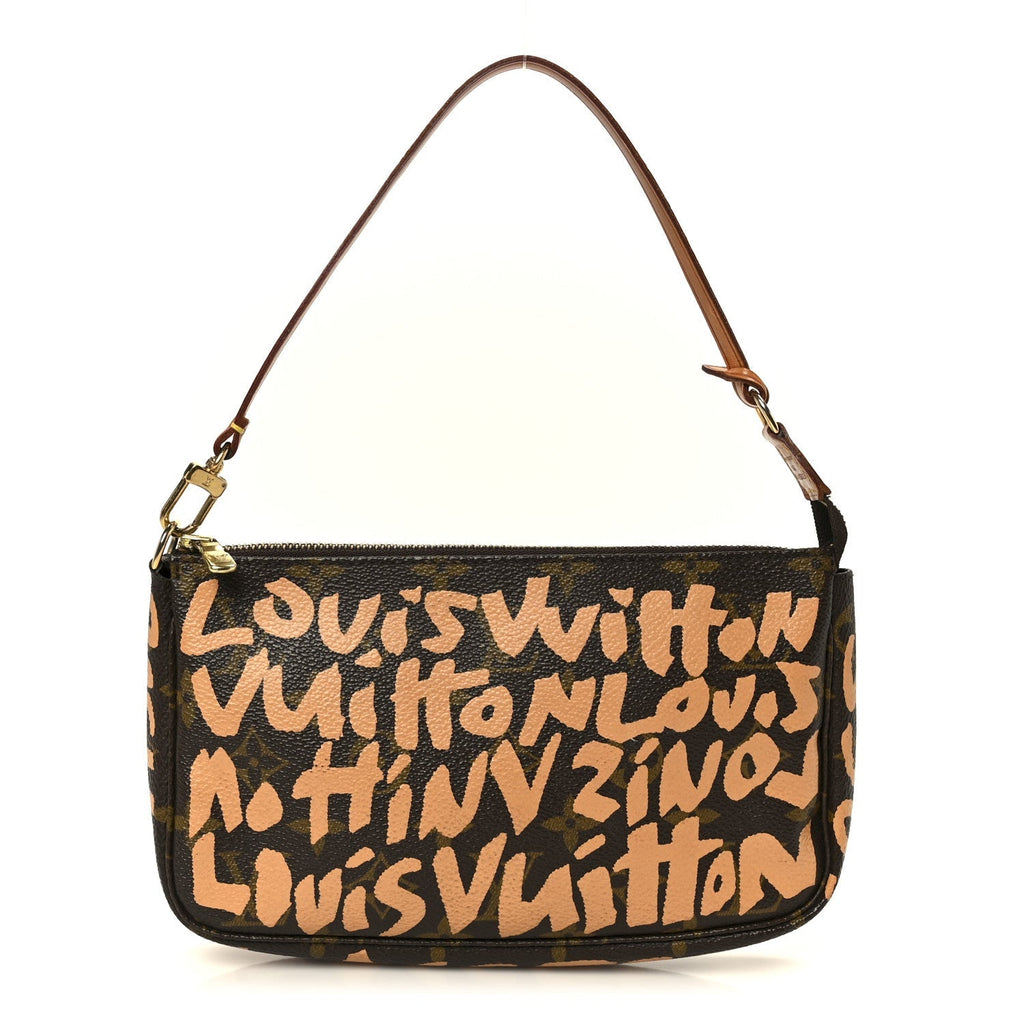Monogram Graffiti Pochette Accessories Peach