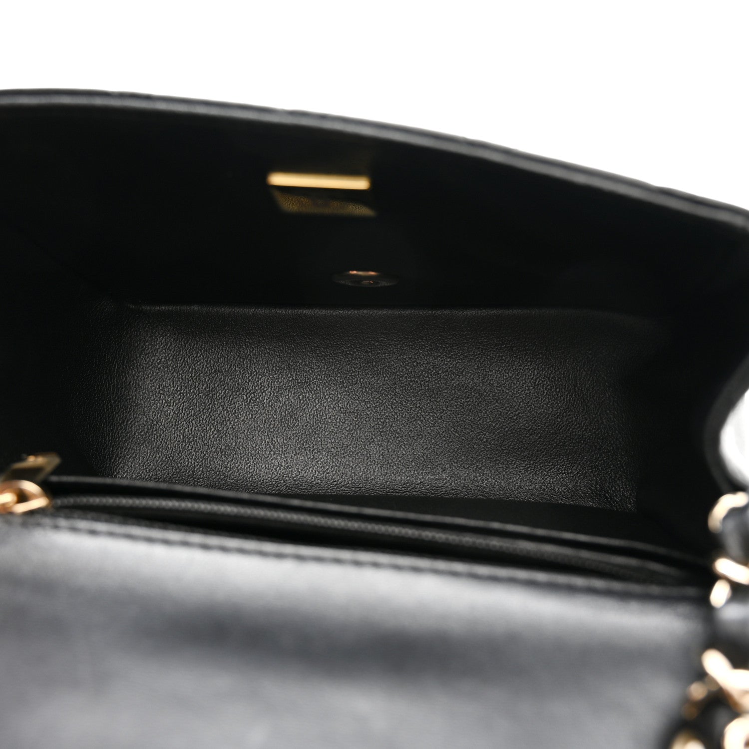 Lambskin Quilted Mini Square Flap Black