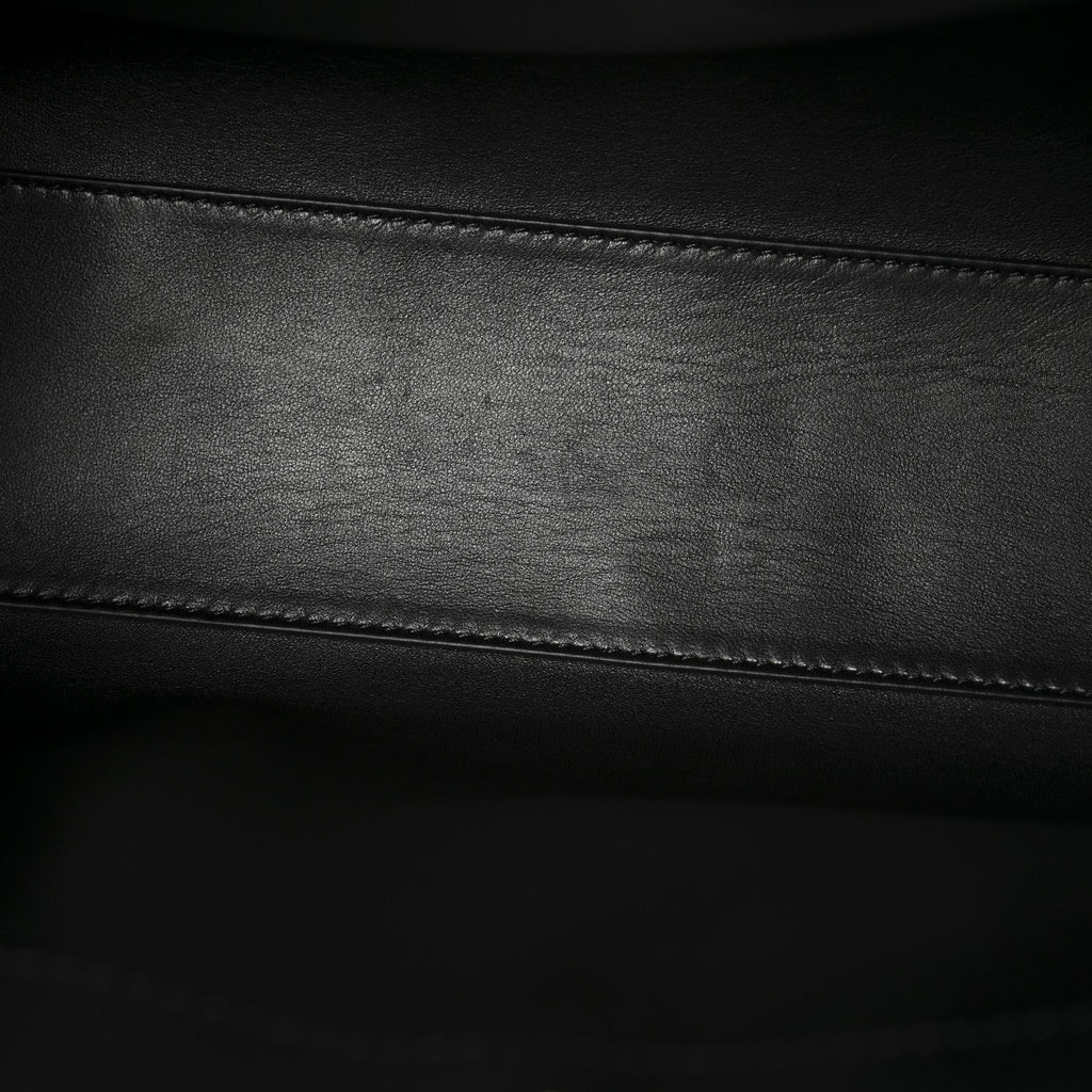 Polished Saddle Calfskin Small Alexia Bag Black
