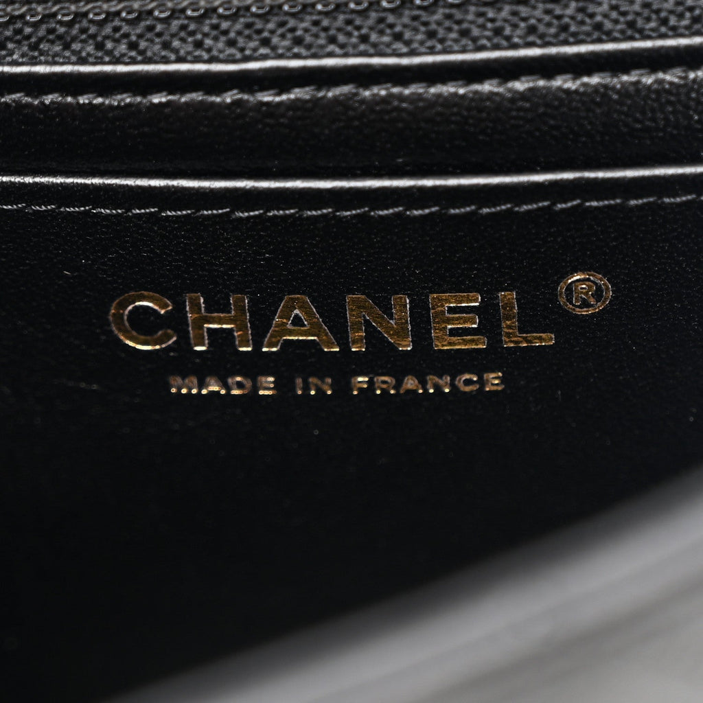 Lambskin Quilted Mini Rectangular Flap Black
