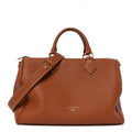 Grained Calfskin Low Key Speedy 30 Cognac