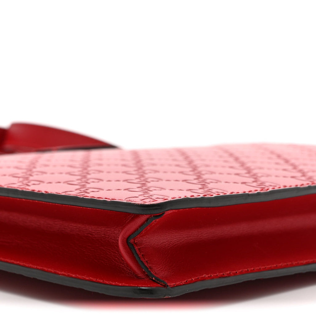Guccissima Signature Messenger Bag Hibiscus Red