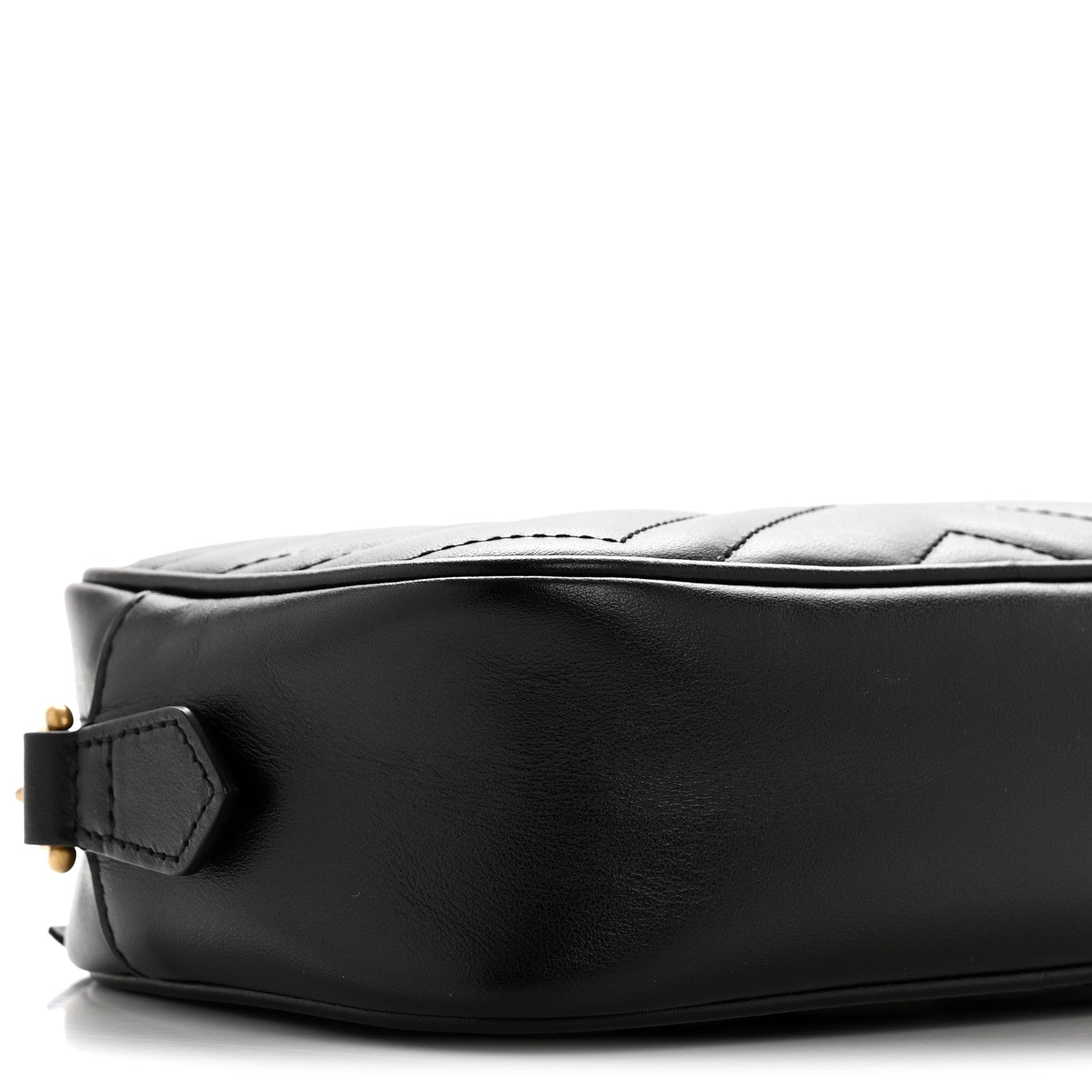 Calfskin Matelasse Mini GG Marmont Chain Shoulder Bag Black