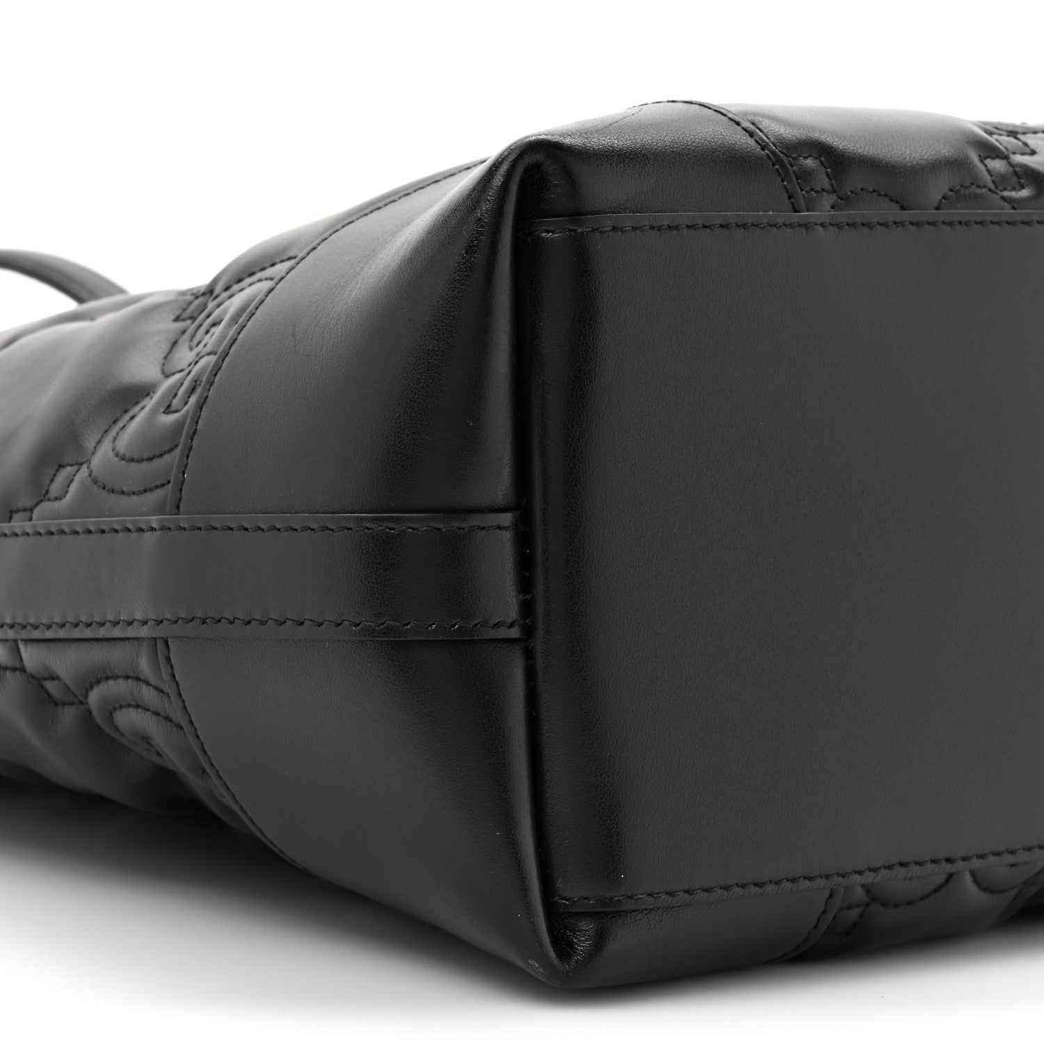 Calfskin GG Matelasse Medium Ophidia Shopping Tote Black