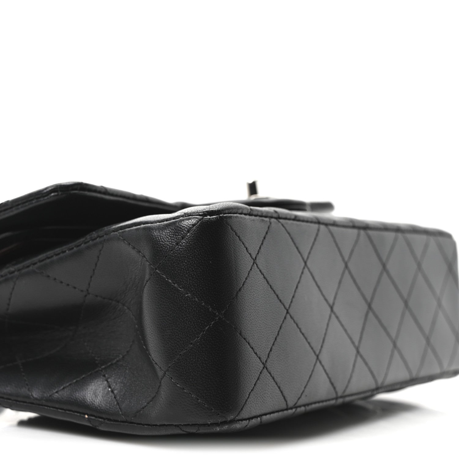 Lambskin Quilted Small Double Flap Black