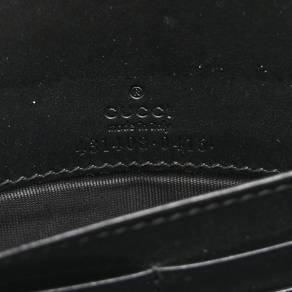 Guccissima Signature Bowy Chain Wallet Black