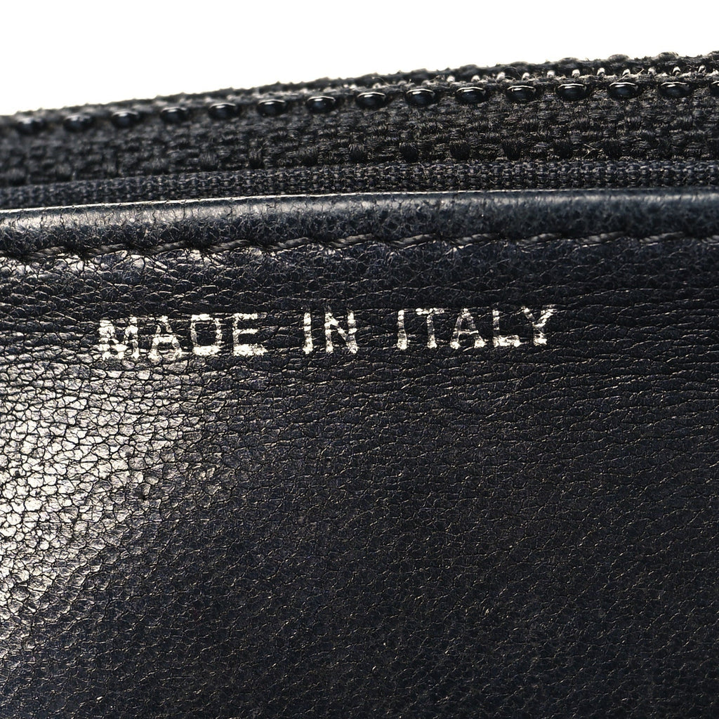 Calfskin Diamond Stitch Wallet On Chain WOC Black