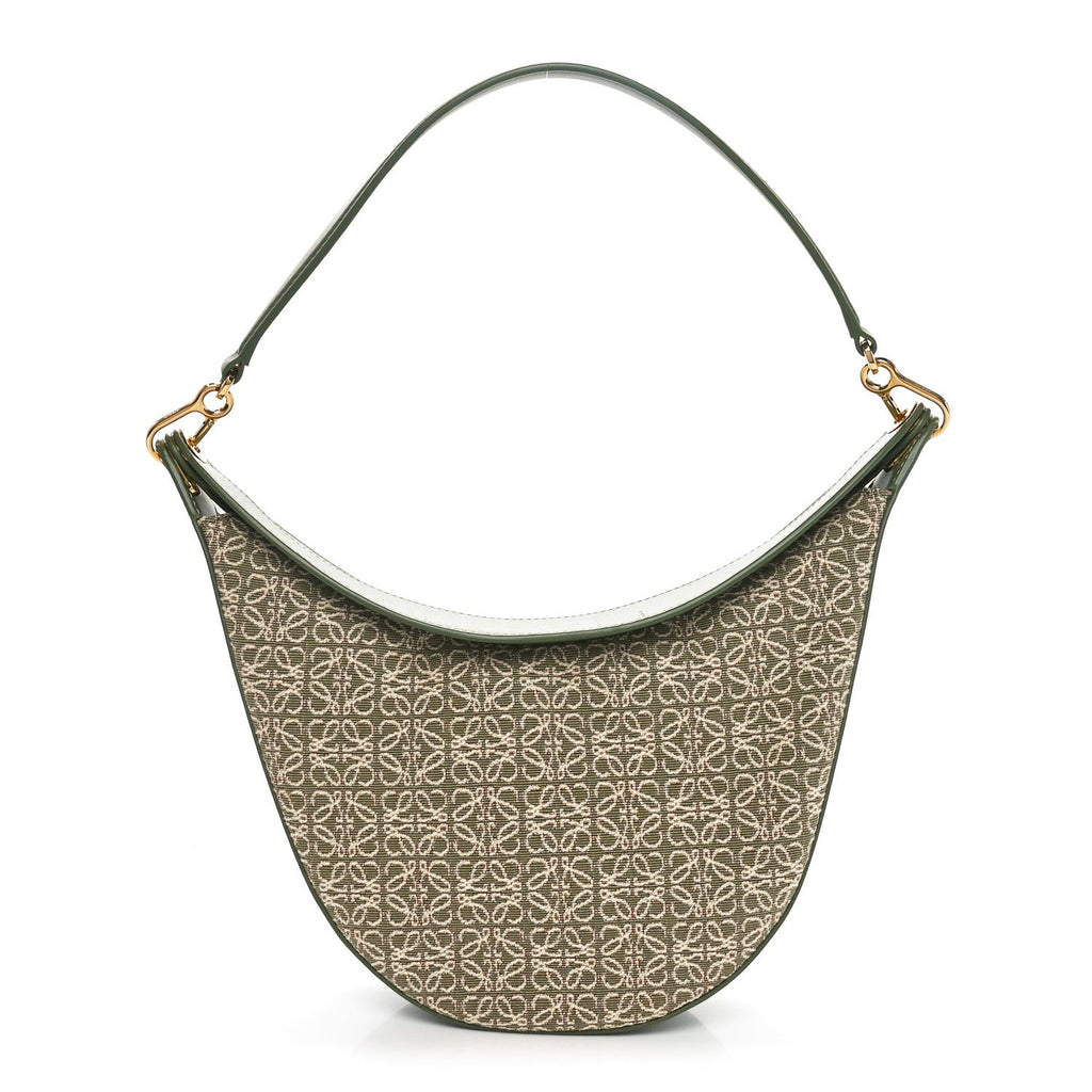 Jacquard Anagram Calfskin Luna Bag Avocado