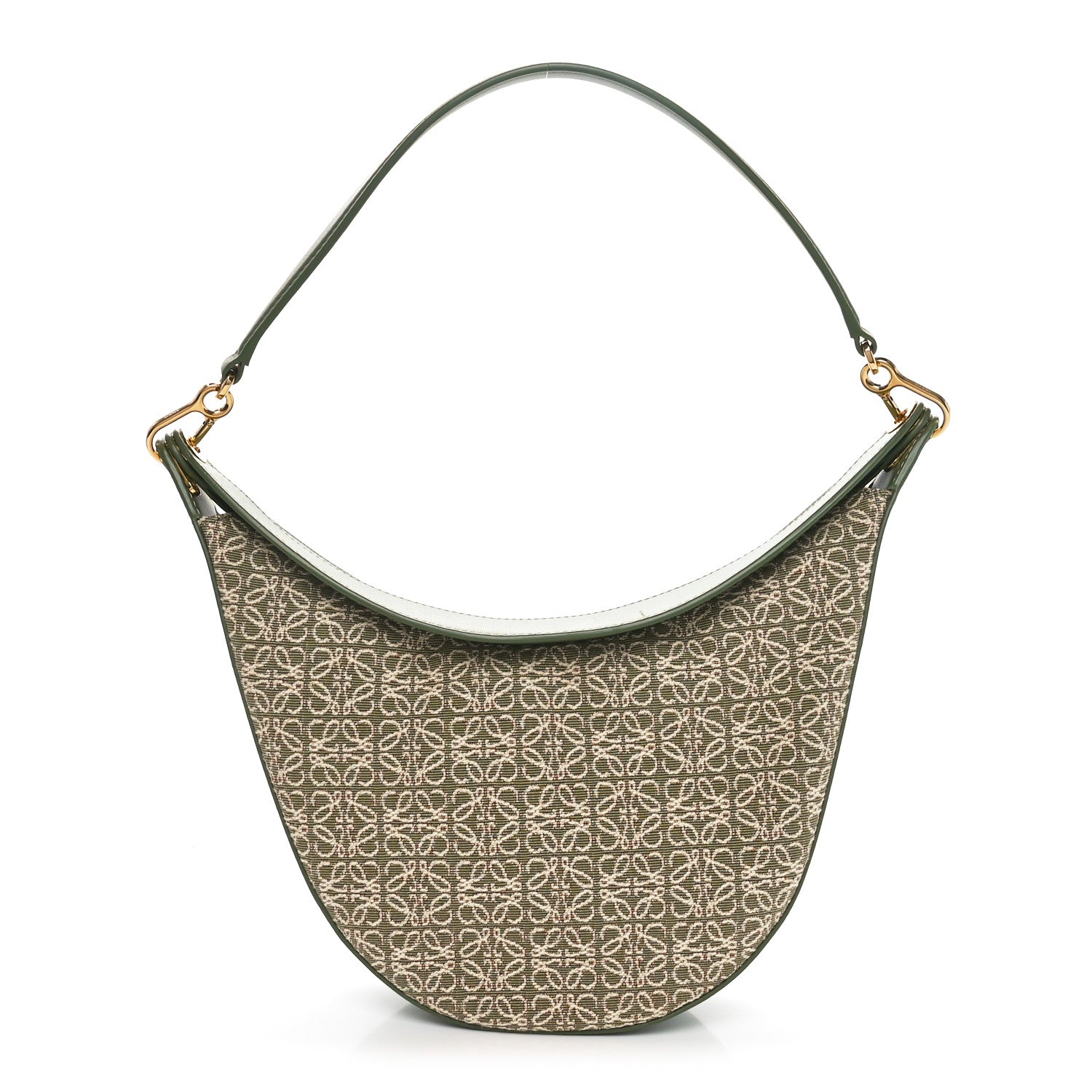 Jacquard Anagram Calfskin Luna Bag Avocado
