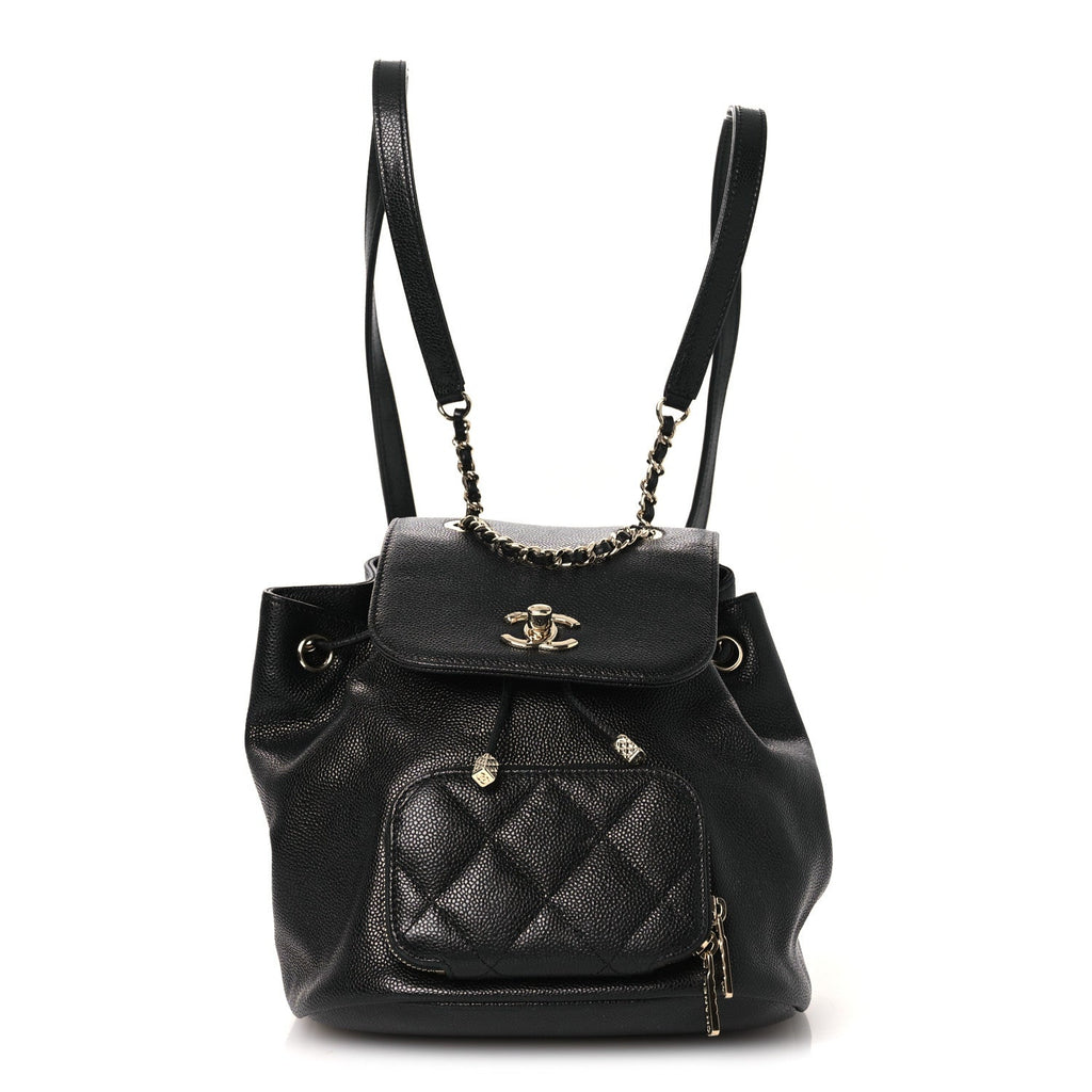 Caviar Quilted Mini Business Affinity Backpack Black