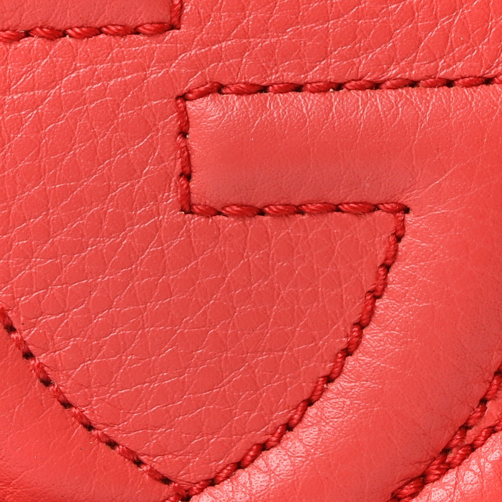 Pebbled Calfskin Small Soho Disco Bag Tabasco Red