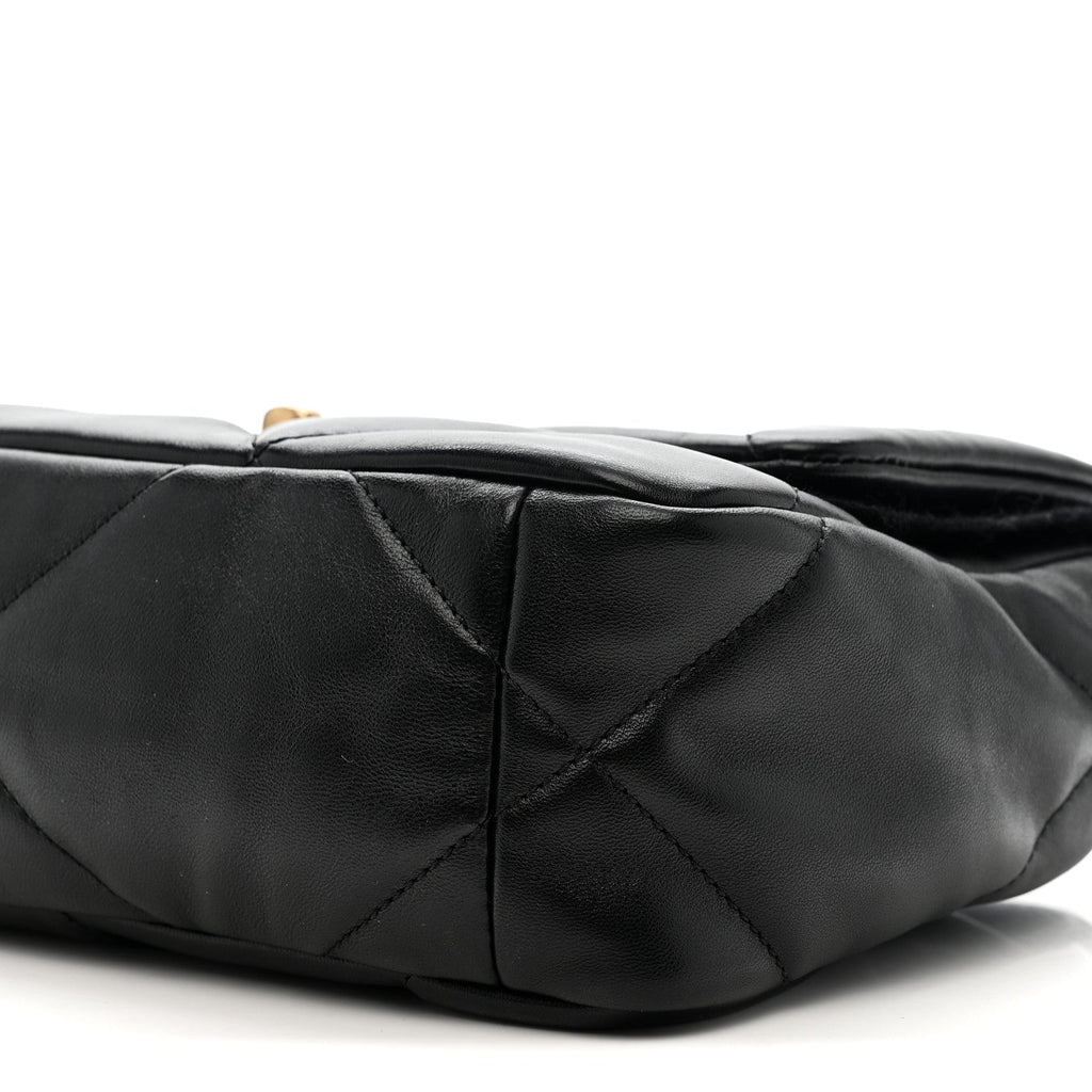 Lambskin Quilted Medium Chanel 19 Flap Black
